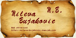 Mileva Bujaković vizit kartica